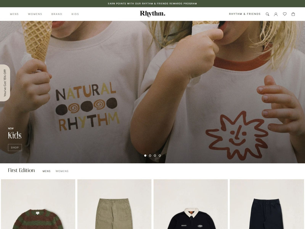 Rhythm Shopify store
